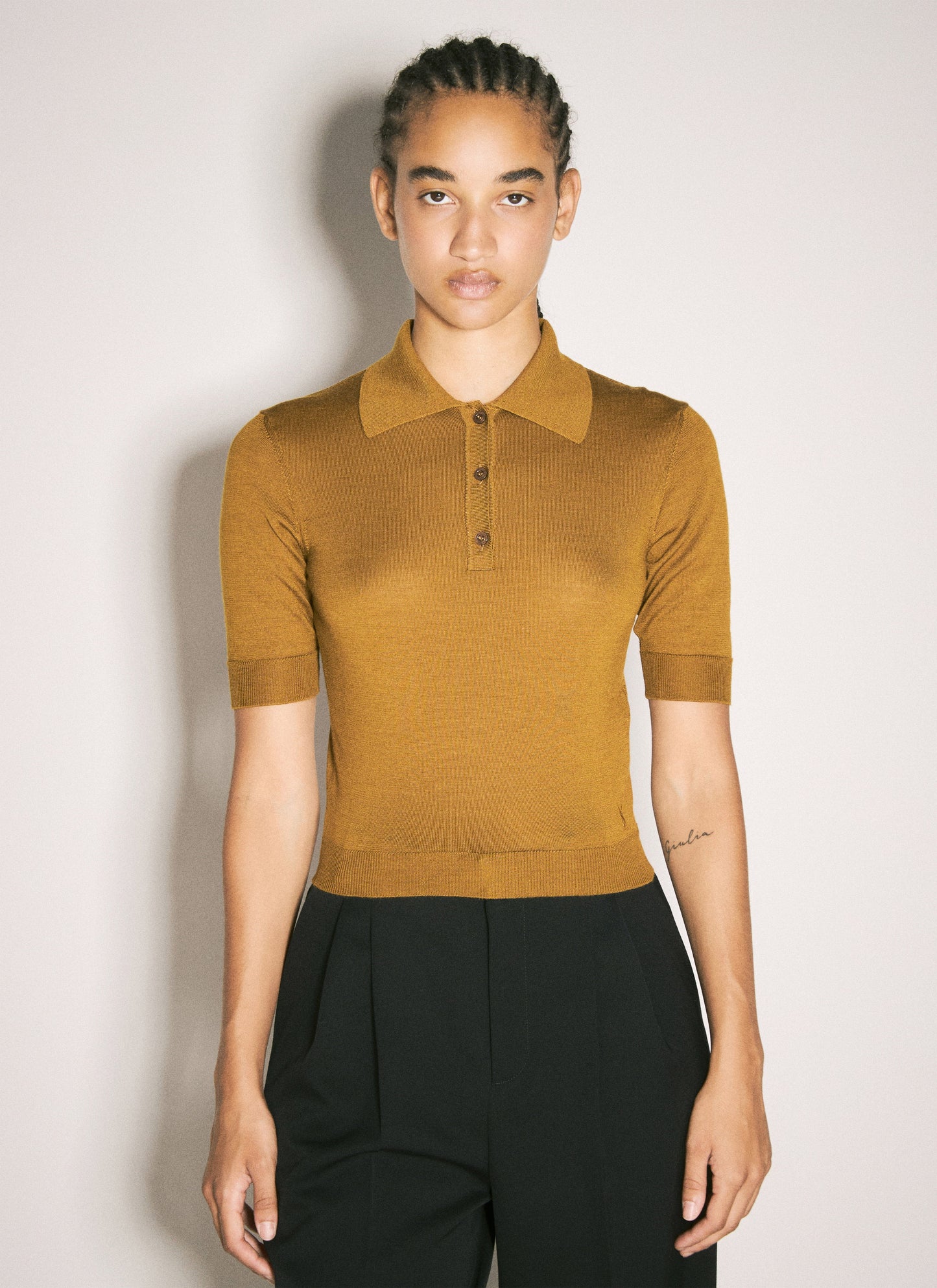 Saint Laurent Women Cassandre Polo Shirt