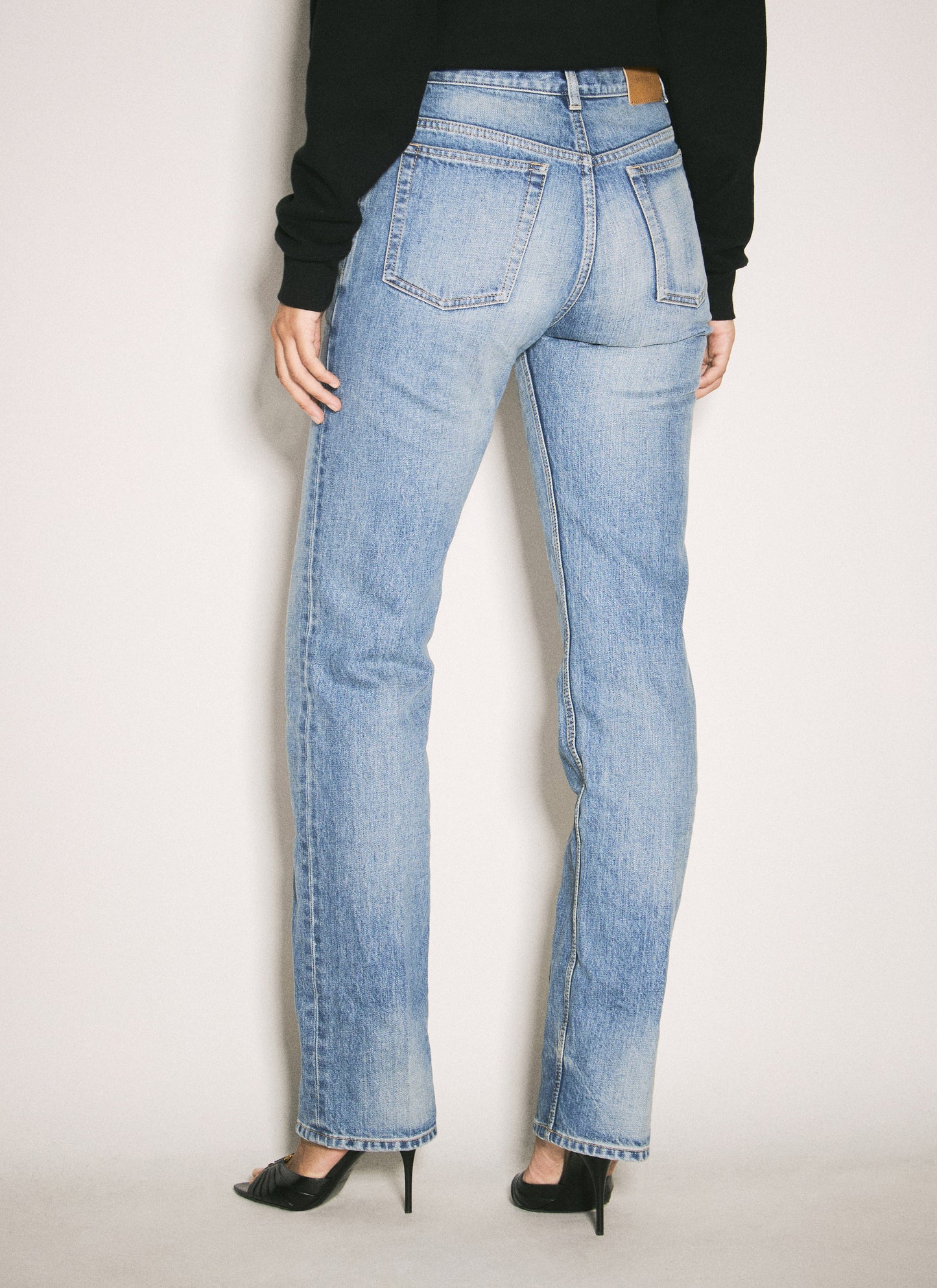 Saint Laurent Women Mid-Rise Straight Jeans