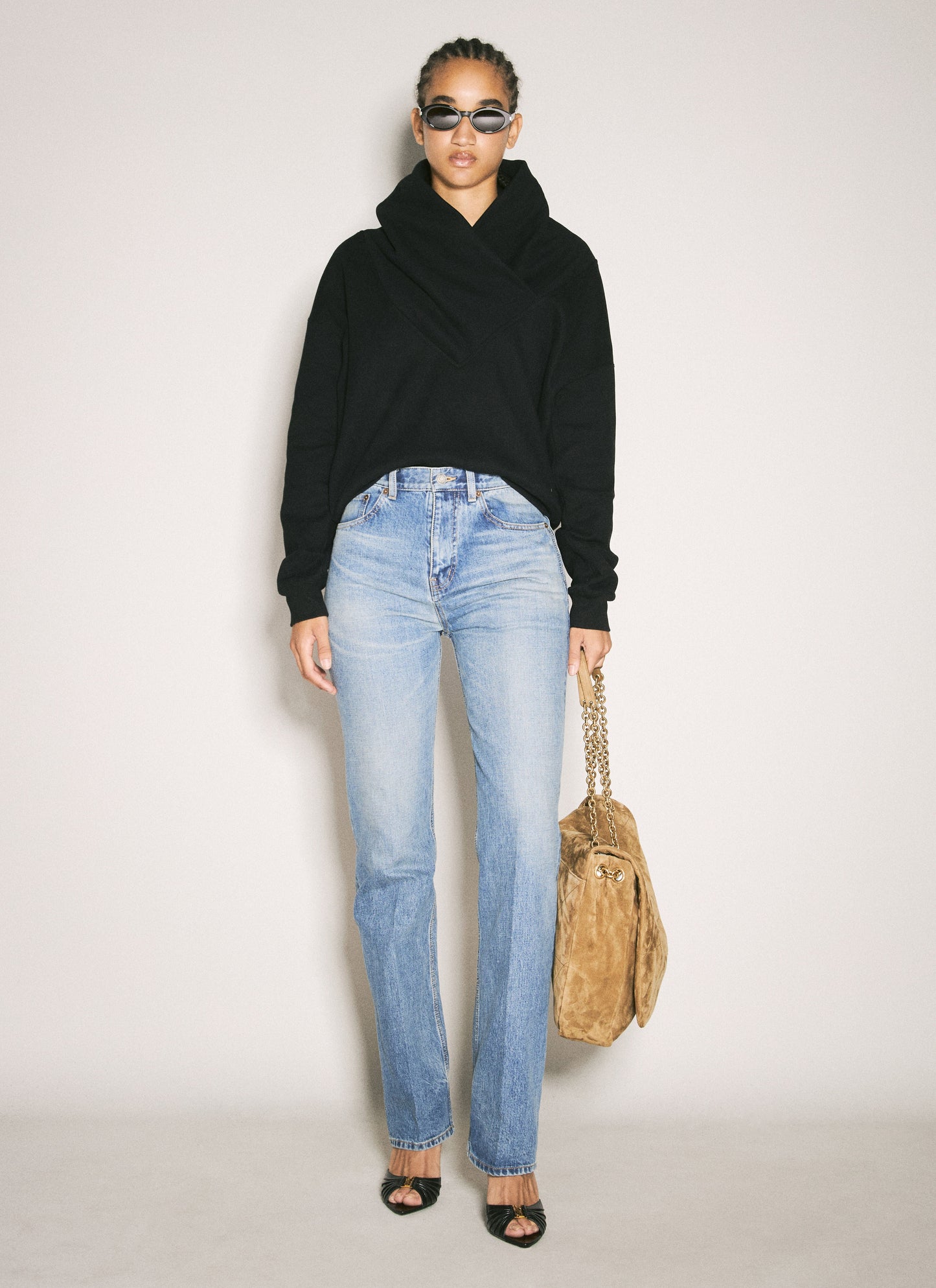 Saint Laurent Women Mid-Rise Straight Jeans