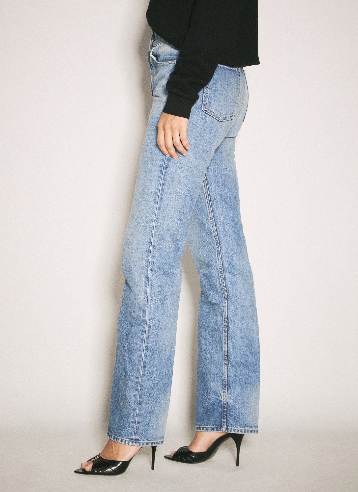 Saint Laurent Women Mid-Rise Straight Jeans