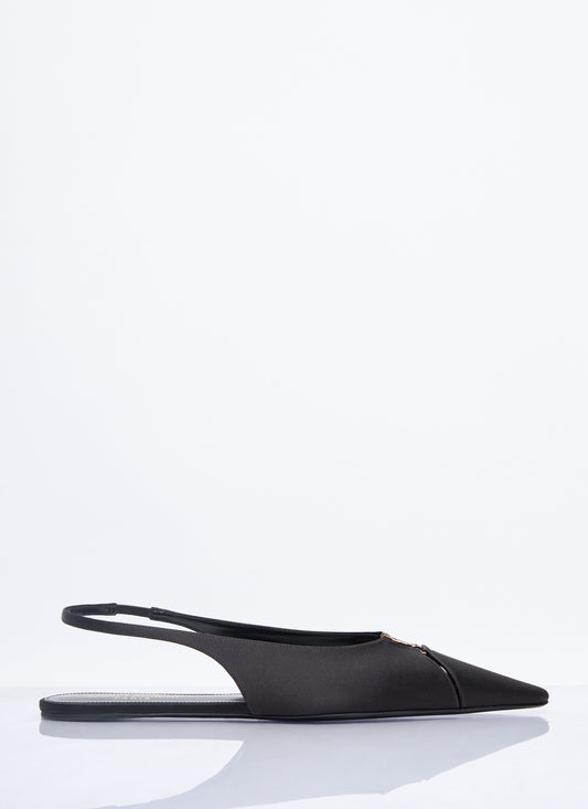 Saint Laurent Women Babylone Slingback Flats