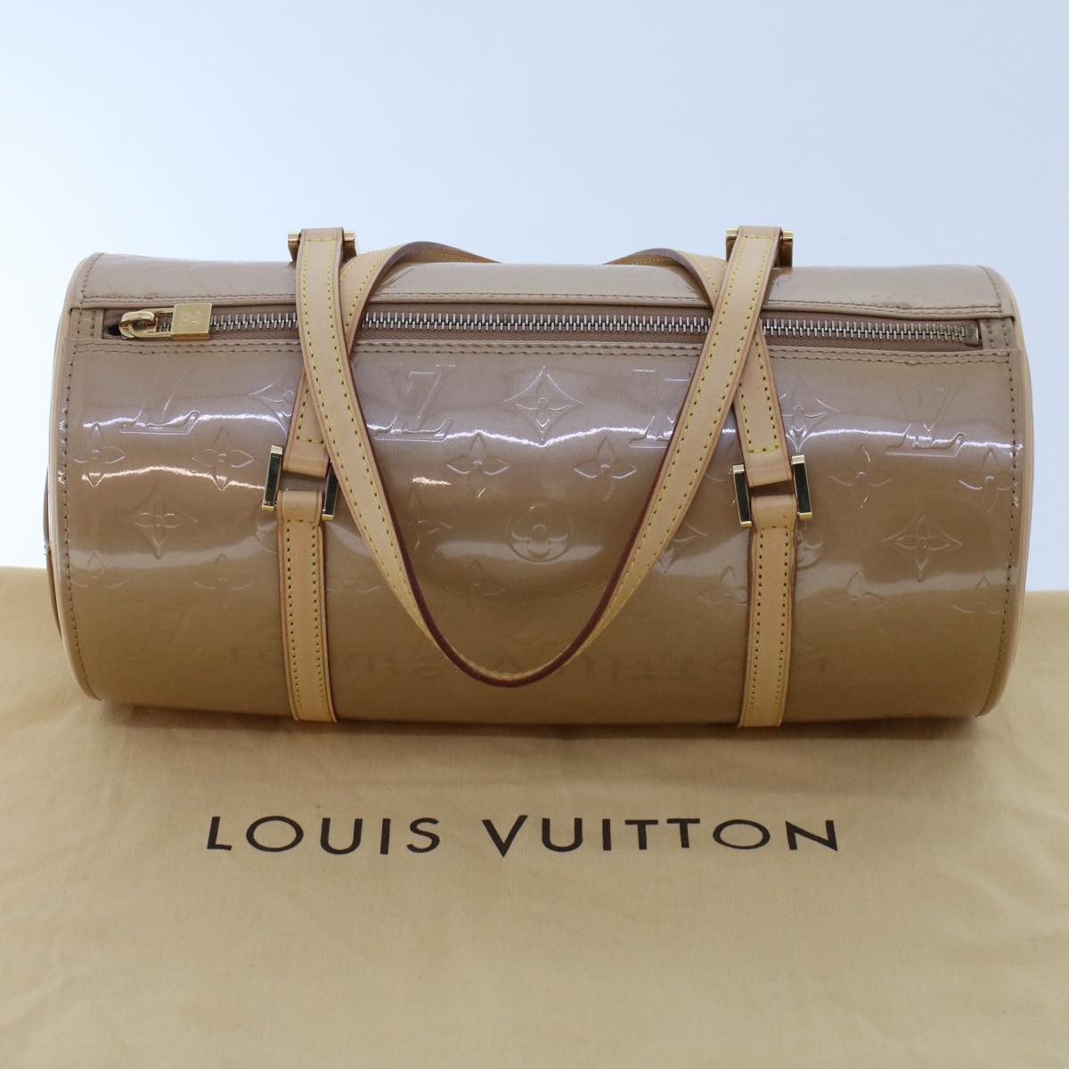 LOUIS VUITTON Monogram Vernis Bedford Hand Bag Noisette M91329 LV Auth tb800