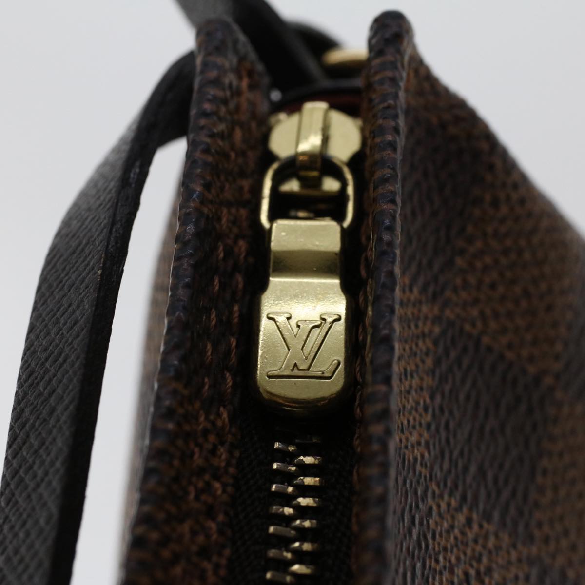 LOUIS VUITTON Damier Ebene Trousse Makeup Pouch N51982 LV Auth tb801