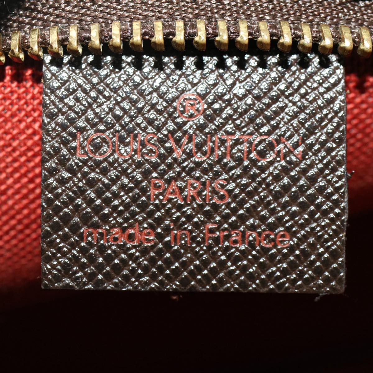 LOUIS VUITTON Damier Ebene Trousse Makeup Pouch N51982 LV Auth tb801