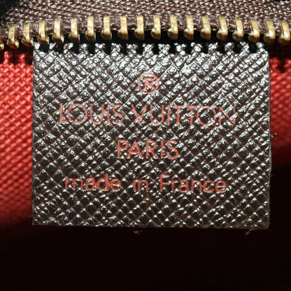 LOUIS VUITTON Damier Ebene Trousse Makeup Pouch N51982 LV Auth tb801