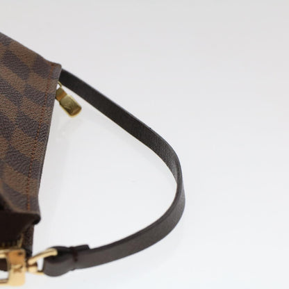 LOUIS VUITTON Damier Ebene Trousse Makeup Pouch N51982 LV Auth tb801