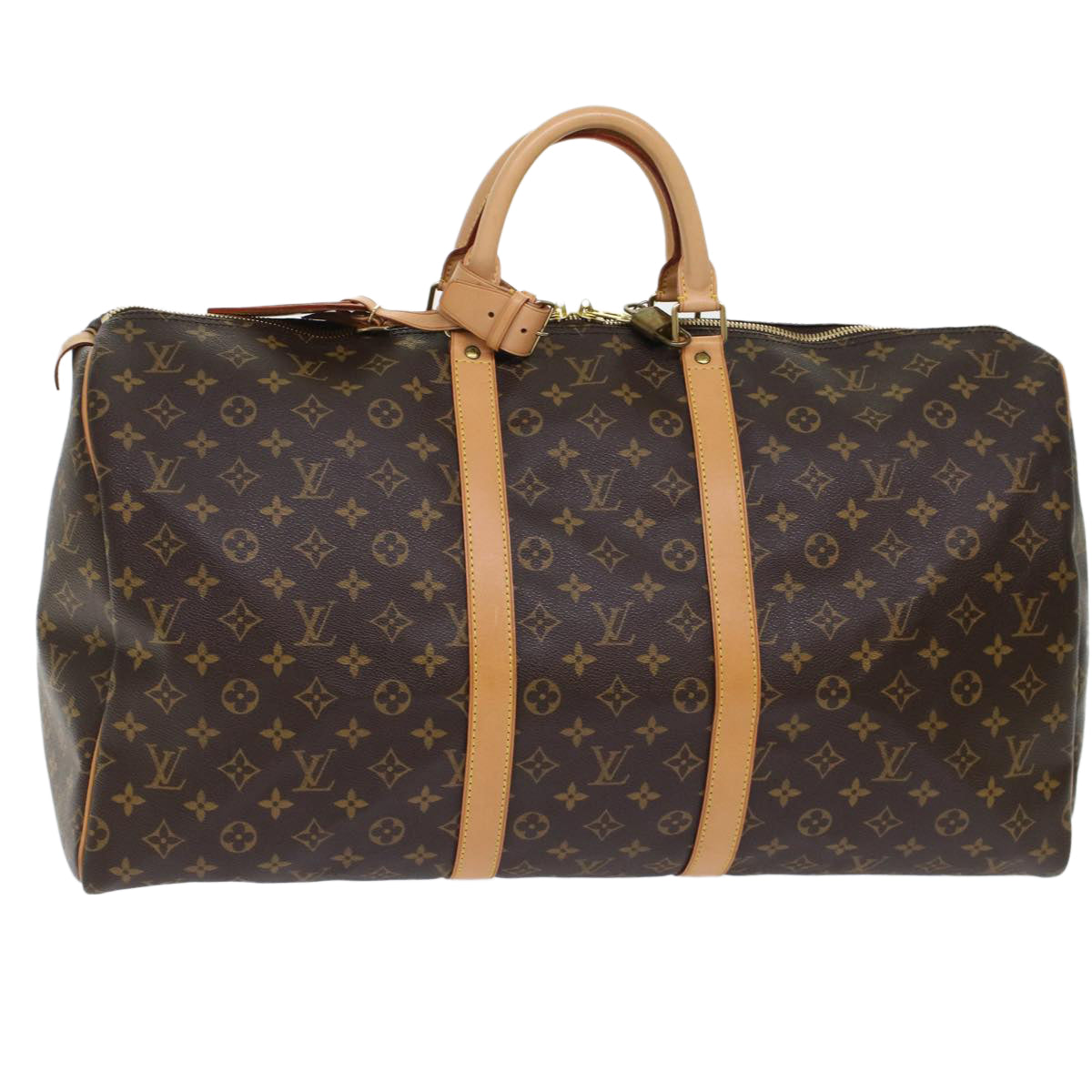 LOUIS VUITTON Monogram Keepall 55 Boston Bag M41424 LV Auth tb819