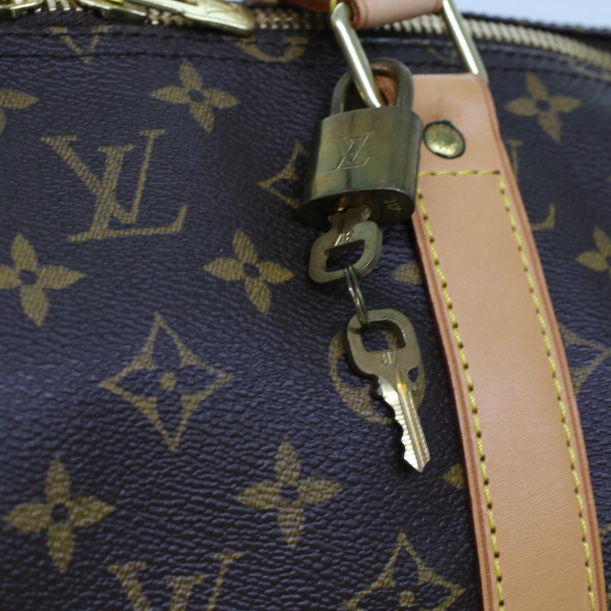 LOUIS VUITTON Monogram Keepall 55 Boston Bag M41424 LV Auth tb819