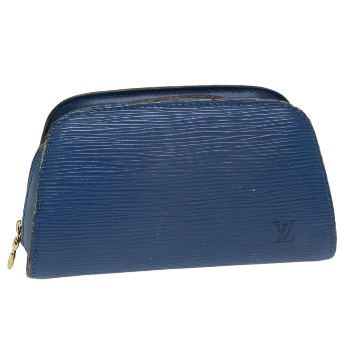 LOUIS VUITTON Epi Dauphine PM Pouch Blue M48445 LV Auth th3874