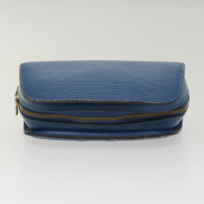 LOUIS VUITTON Epi Dauphine PM Pouch Blue M48445 LV Auth th3874