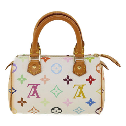 LOUIS VUITTON Monogram Multicolor Mini Speedy Hand Bag White M92645 Auth am1710g