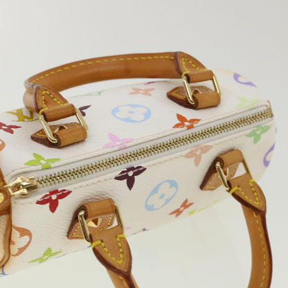 LOUIS VUITTON Monogram Multicolor Mini Speedy Hand Bag White M92645 Auth am1710g