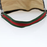 GUCCI Web Sherry Line Shoulder Bag Canvas Beige Green Red  ti1172