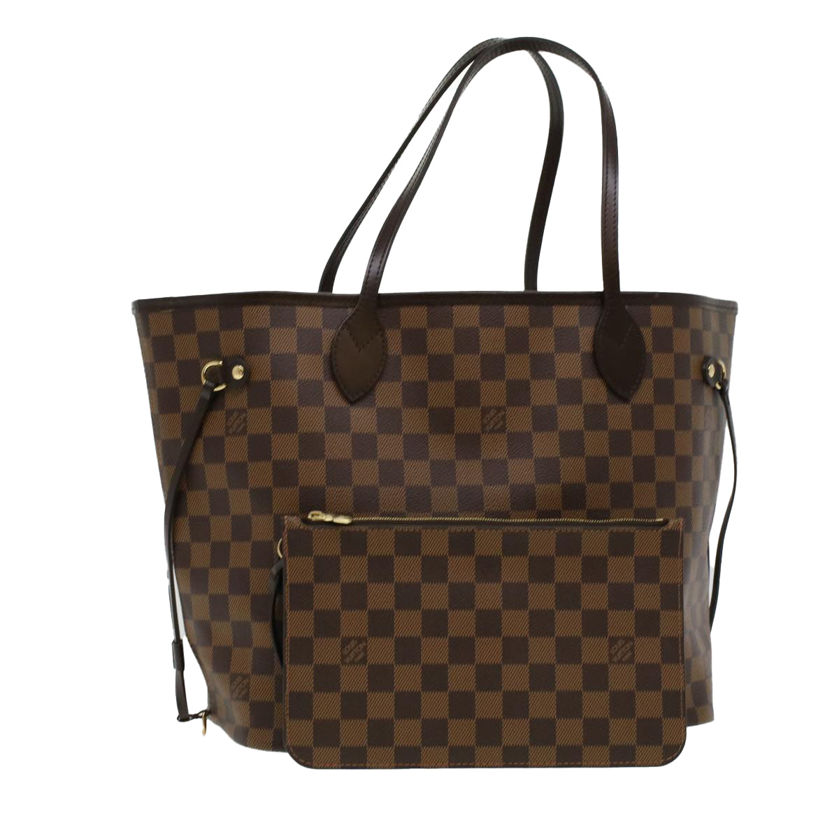 LOUIS VUITTON Damier Ebene Neverfull MM Tote Bag N51105 LV  tp543A