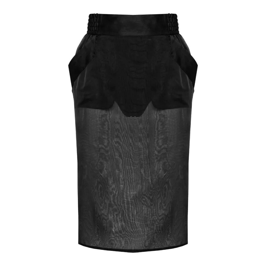 Saint Laurent Women Silk Muslin Pencil Skirt