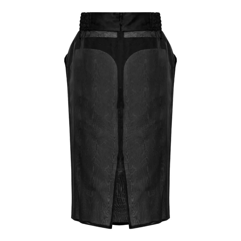 Saint Laurent Women Silk Muslin Pencil Skirt