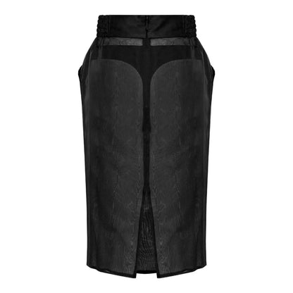 Saint Laurent Women Silk Muslin Pencil Skirt