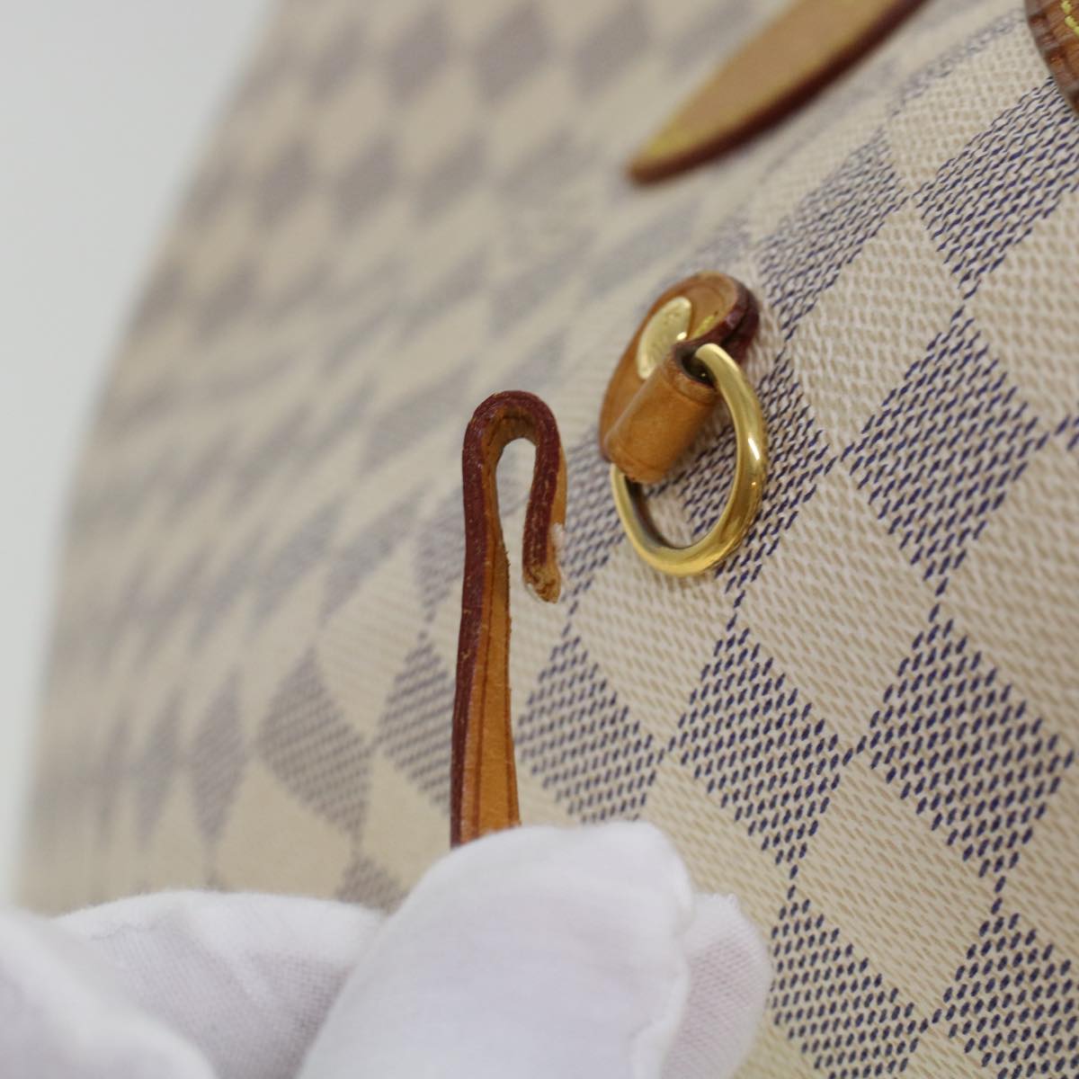 LOUIS VUITTON Damier Azur Neverfull GM Tote Bag N41360 LV Auth yk7322