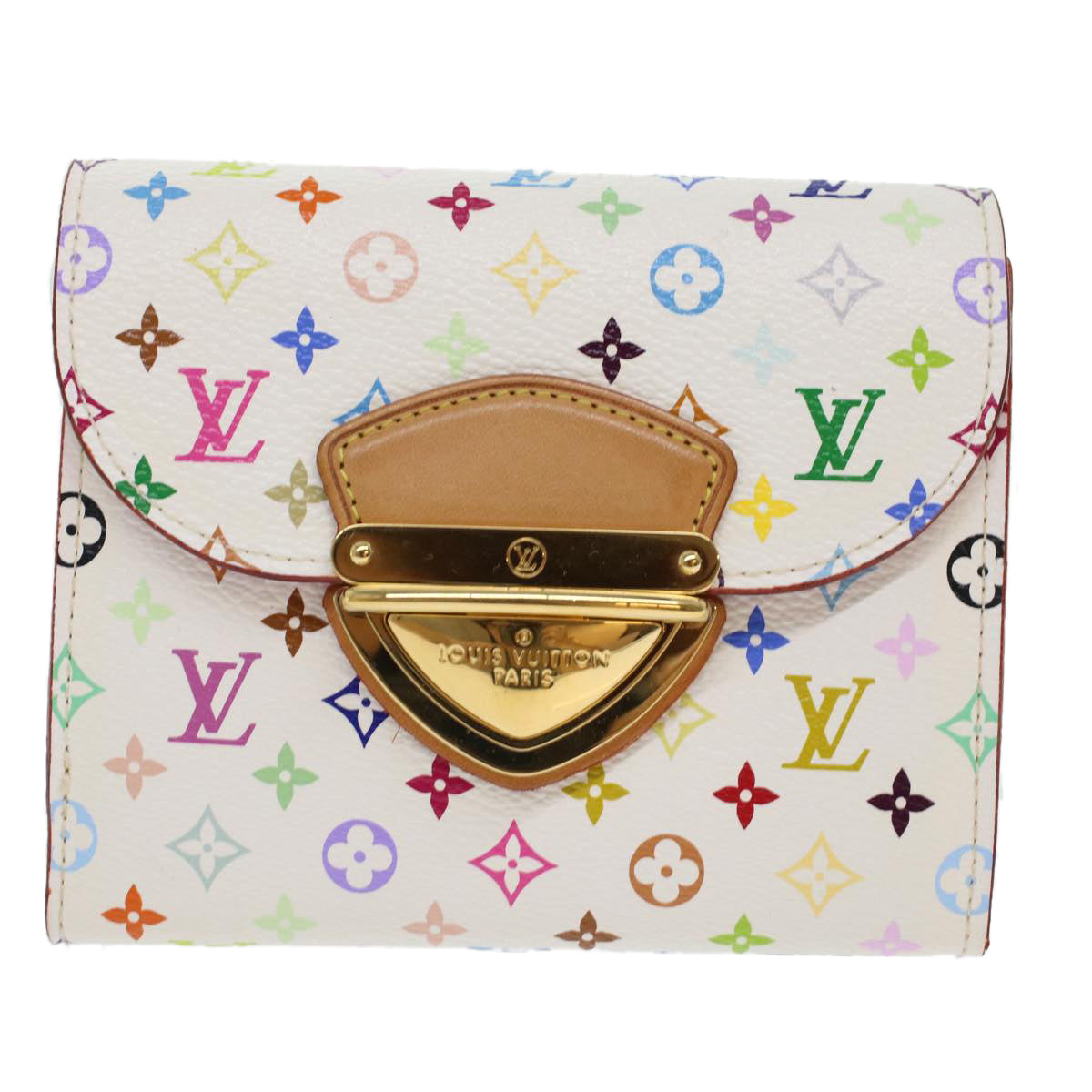 LOUIS VUITTON Multicolor Portefeuille Koala Bifold Wallet White M58081 LV yk7474