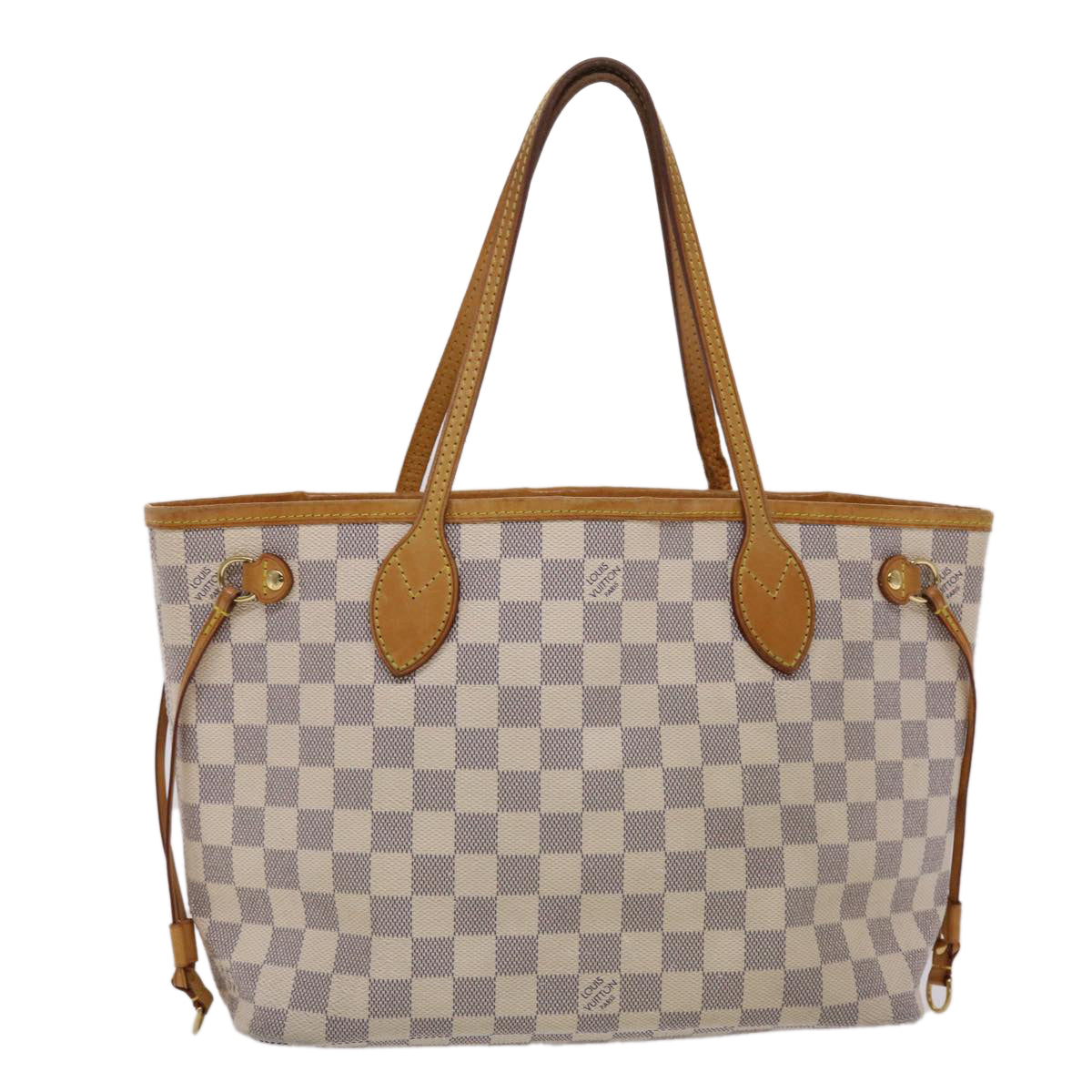 LOUIS VUITTON Damier Azur Neverfull PM Tote Bag N41362 LV Auth yk7669B