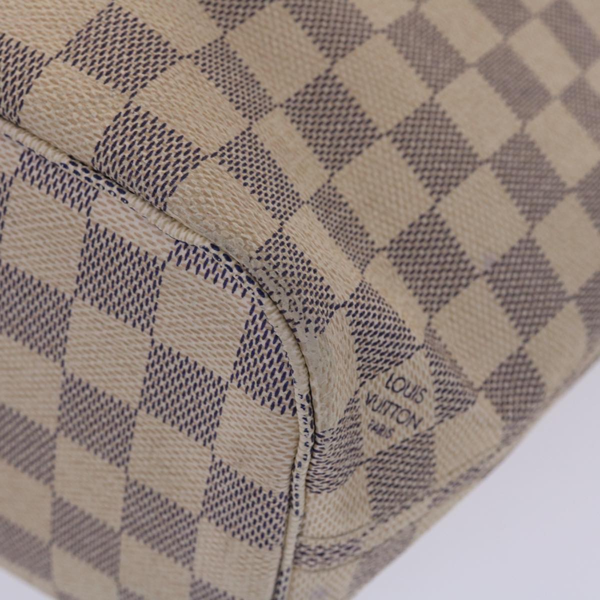 LOUIS VUITTON Damier Azur Neverfull PM Tote Bag N41362 LV Auth yk7669B