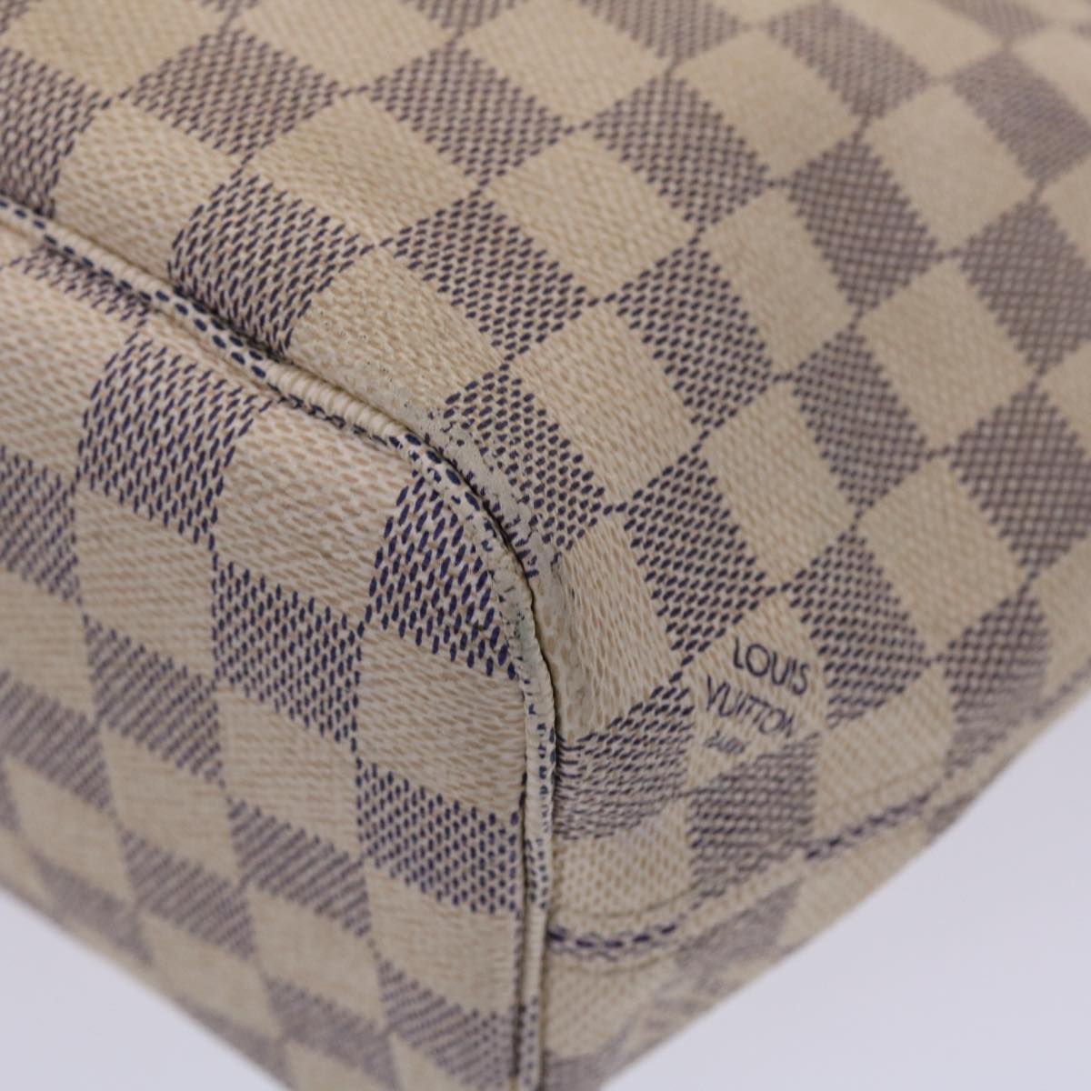 LOUIS VUITTON Damier Azur Neverfull PM Tote Bag N41362 LV Auth yk7669B