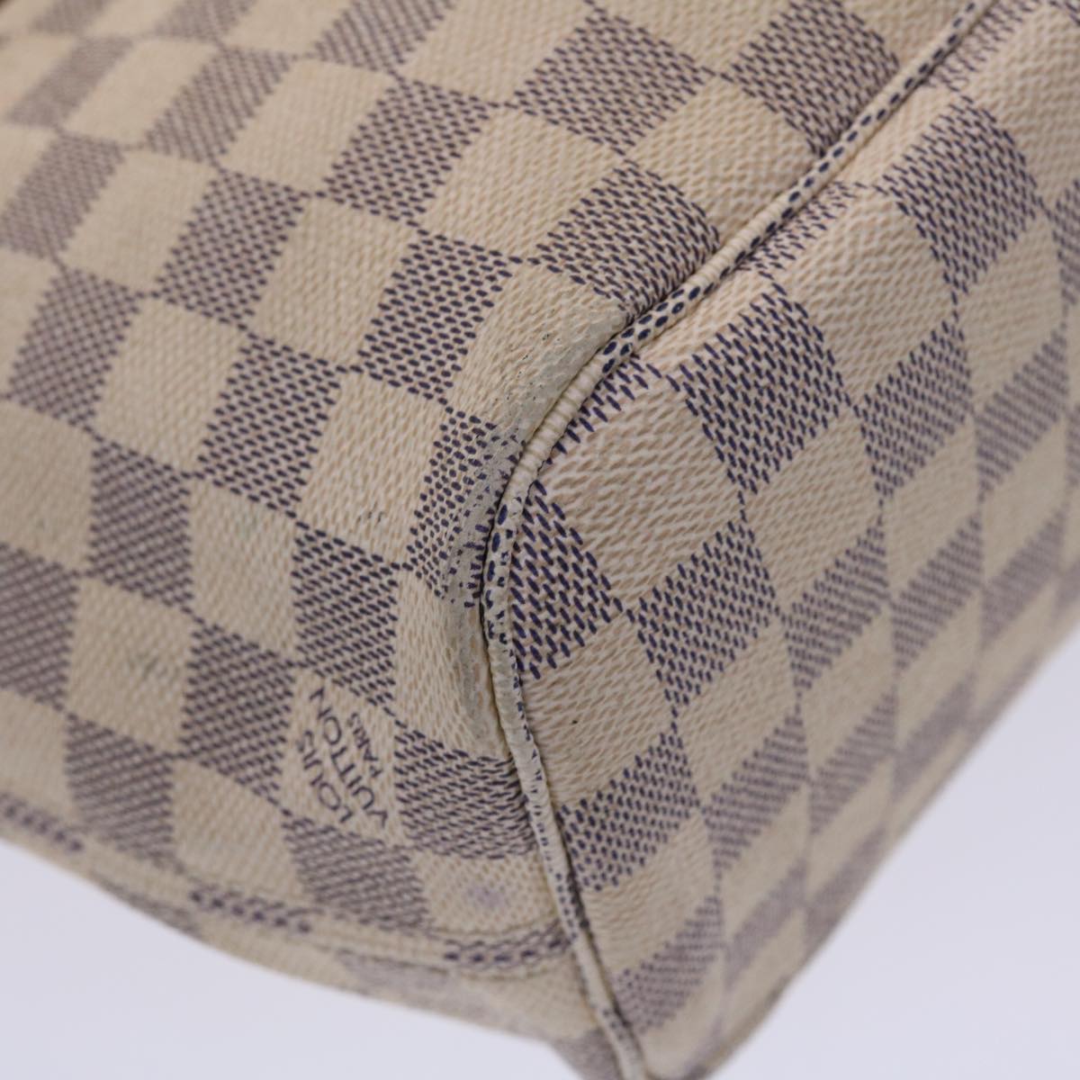 LOUIS VUITTON Damier Azur Neverfull PM Tote Bag N41362 LV Auth yk7669B