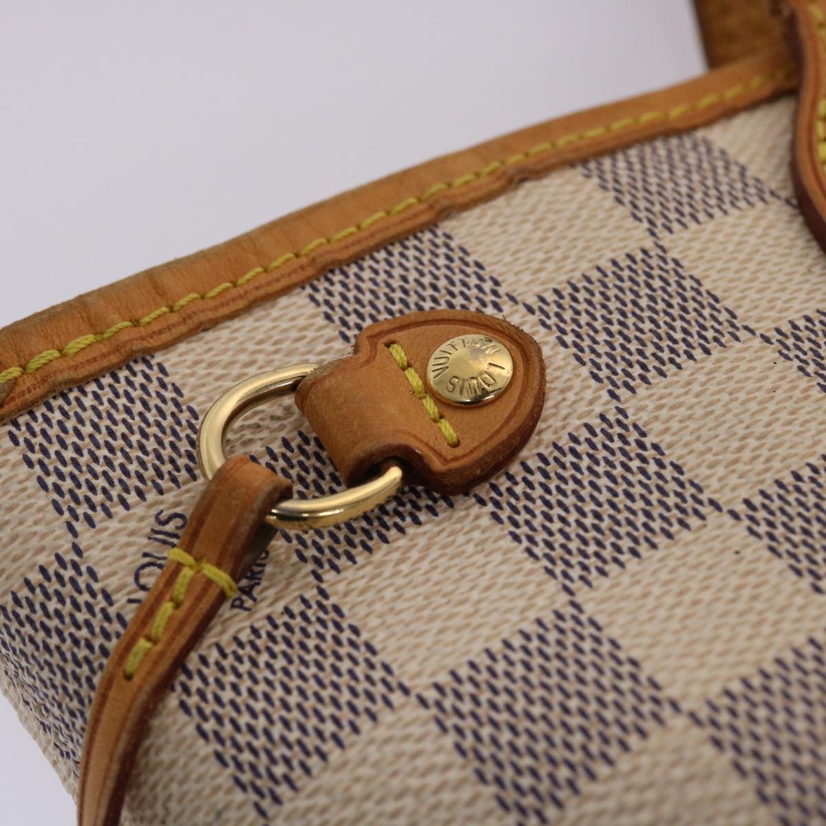 LOUIS VUITTON Damier Azur Neverfull PM Tote Bag N41362 LV Auth yk7669B