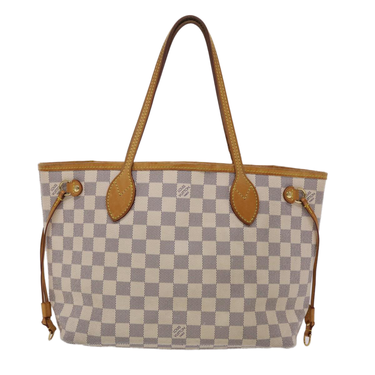 LOUIS VUITTON Damier Azur Neverfull PM Tote Bag N41362 LV Auth yk7669B