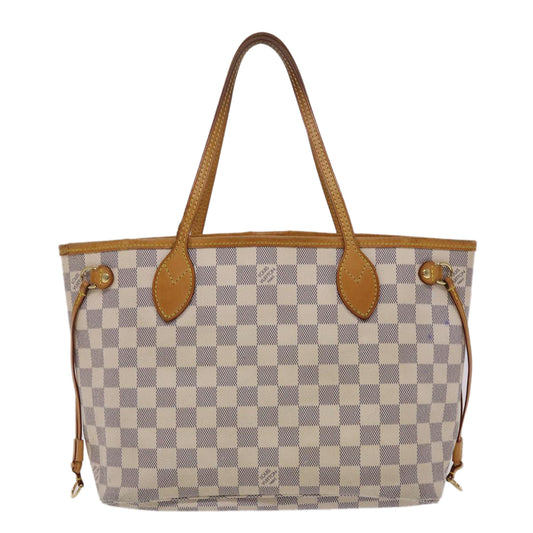 LOUIS VUITTON Damier Azur Neverfull PM Tote Bag N41362 LV Auth yk7669B