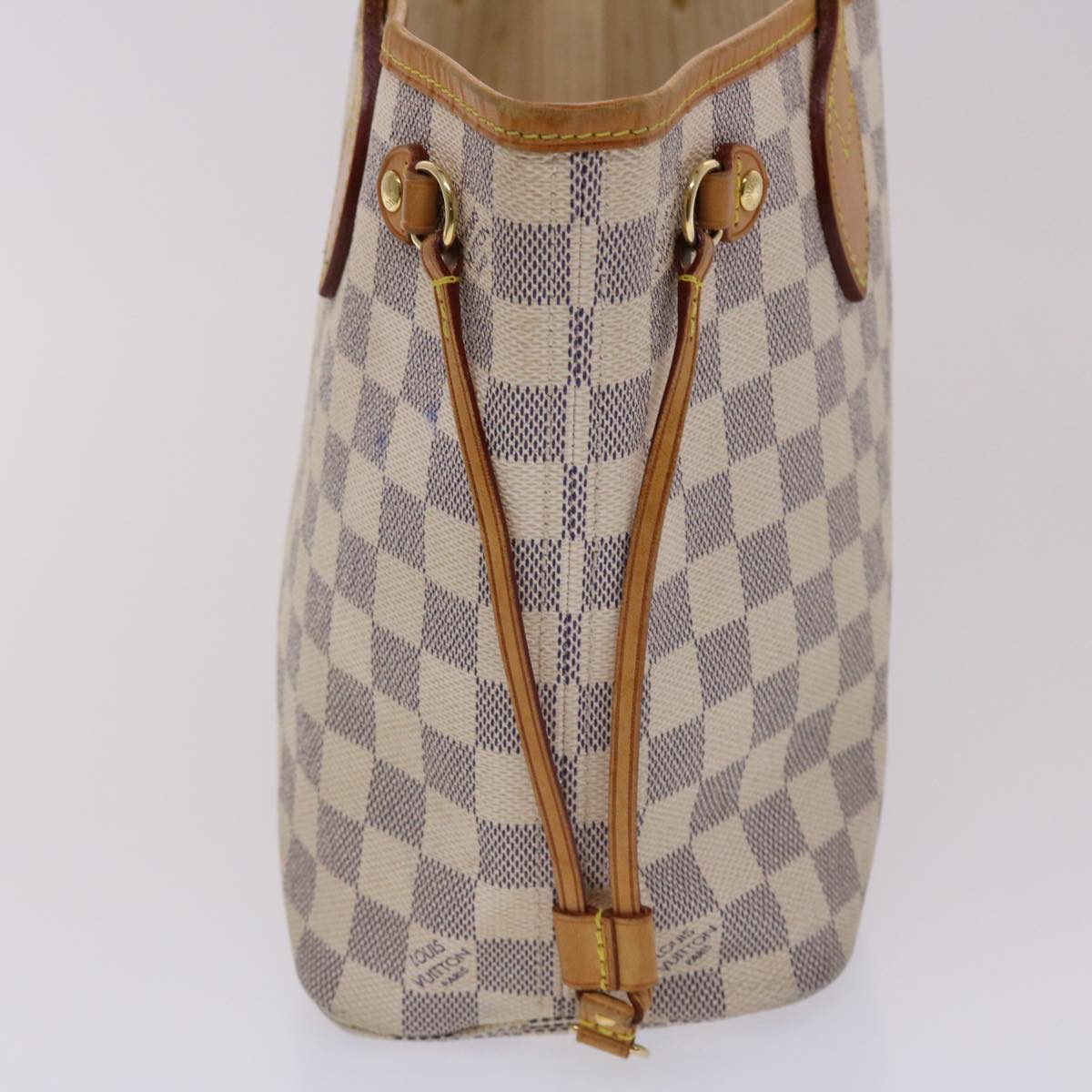 LOUIS VUITTON Damier Azur Neverfull PM Tote Bag N41362 LV Auth yk7669B