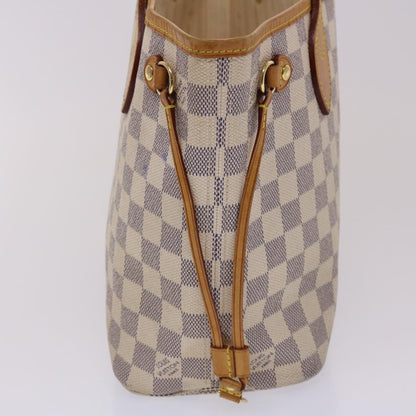 LOUIS VUITTON Damier Azur Neverfull PM Tote Bag N41362 LV Auth yk7669B