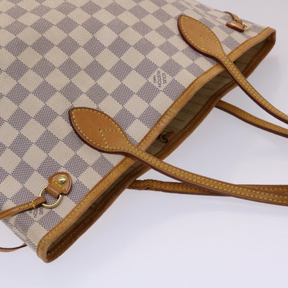 LOUIS VUITTON Damier Azur Neverfull PM Tote Bag N41362 LV Auth yk7669B