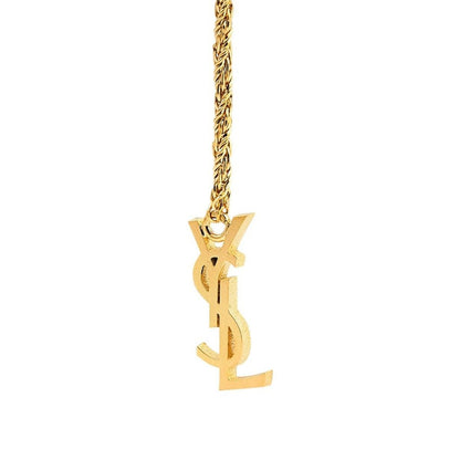 YSL Monogram Long Chain Drop Earrings