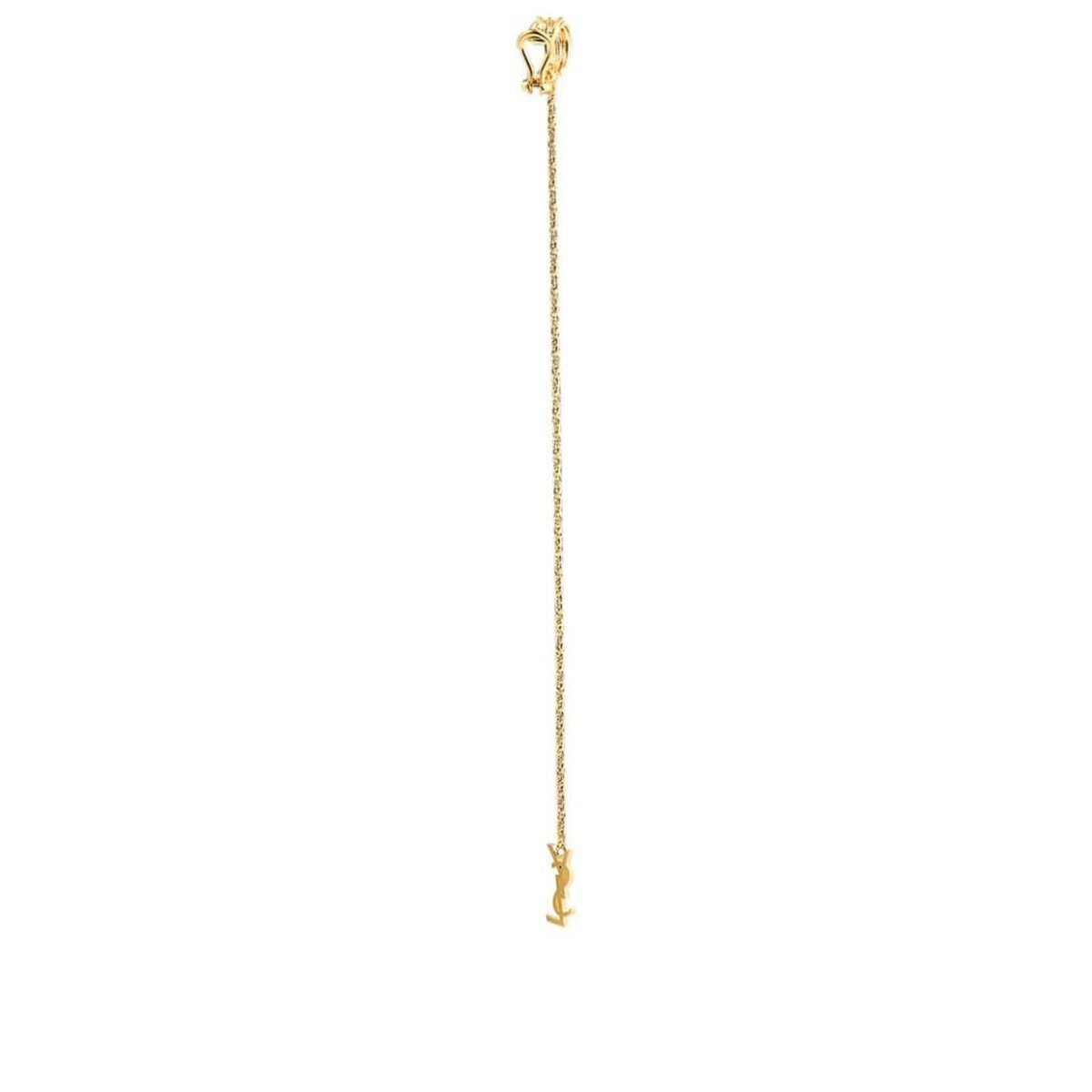 YSL Monogram Long Chain Drop Earrings