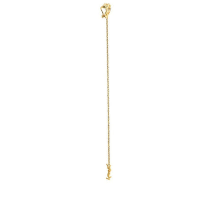 YSL Monogram Long Chain Drop Earrings